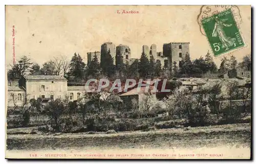 Mirepoix Cartes postales Vue d&#39ensemble des belles ruines du chateau de Lagarde