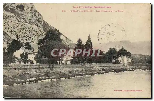 Ussat les Bains Cartes postales Les hotels et la gare
