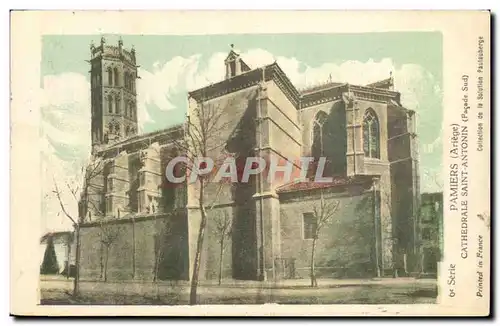 Pamiers Cartes postales Cathedrale Saint Antonin (facade sud)