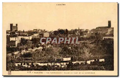 Pamiers - Vue Panoramique - Eglise du Camp et la Cathedrale - Cartes postales