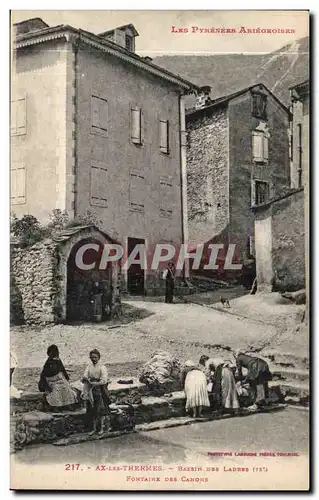 Ax les Thermes Ansichtskarte AK Bassin des Ladres Fontaine des canons (lavandieres)