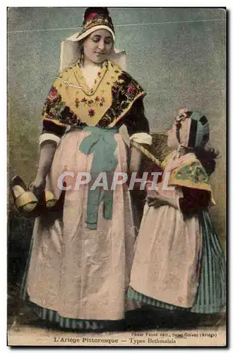 Ariege Ansichtskarte AK Types Bethmalais (folklore costume)