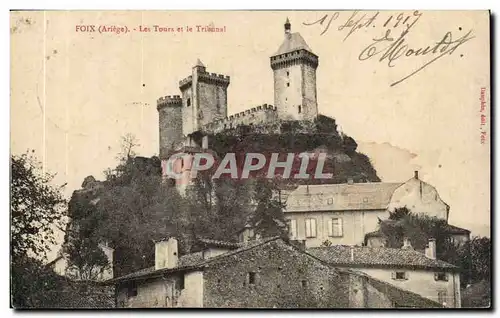 Foix Cartes postales Les tours et le tribunal