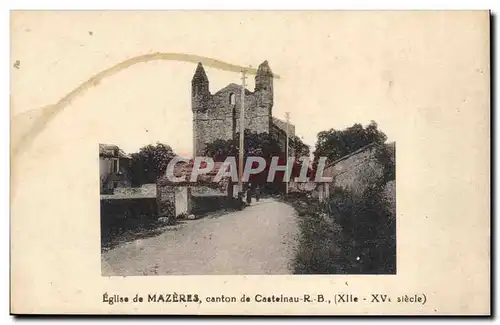 Cartes postales Eglise de Mazeres Canton de CAstelnau