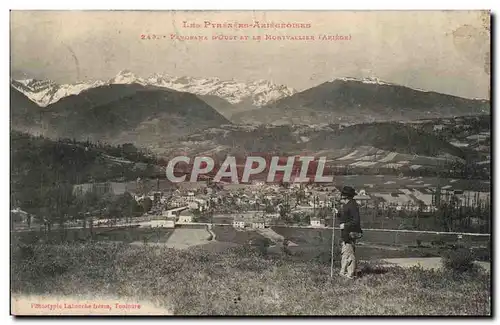 Cartes postales Panorma d&#39Oust et le montvallier (Ariege)