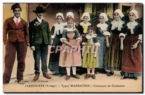 Liadoures Cartes postales Types Massatois Concours de costumes