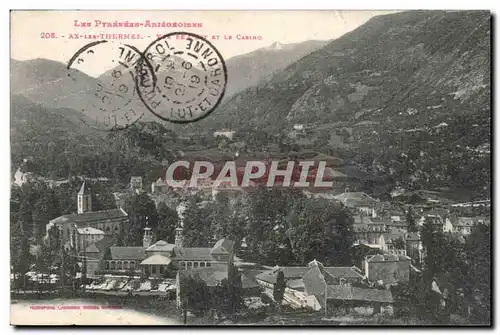 Ax les Thermes Cartes postales Vue de l'Est et le casino