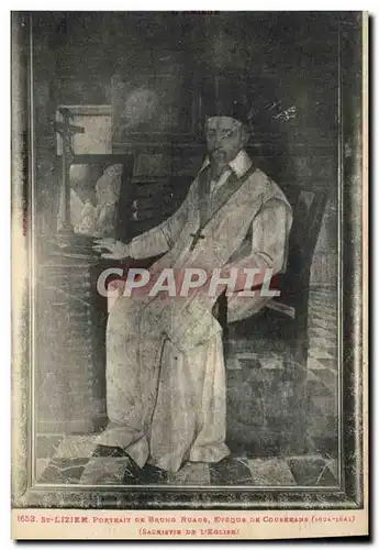 Ansichtskarte AK St Lizier Portrait de BRuno Ruade Eveque de Couserans SAcristie de l&#39eglise