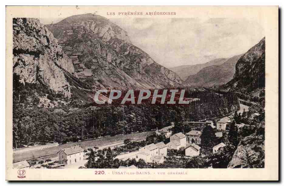 Ussat Les Bains Ansichtskarte Ak Vue Generale Nr Ers49 Oldthing Ansichtskarten Ariege