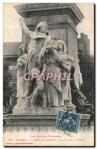 Tarbes Ansichtskarte AK Motif du peidestral de la statue de Danton