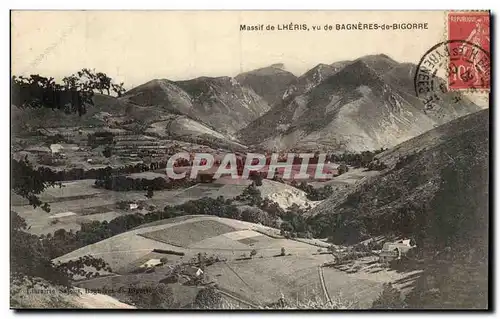 Cartes postales Massif de Lheris Vu de Bagneres de Bigorre