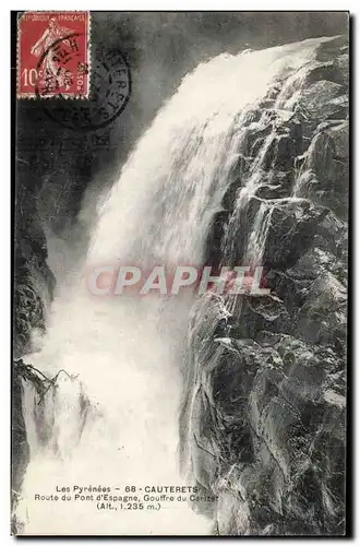 CAuterets Cartes postales Route du pont d&#39Espagne Gouffre du Cerizet