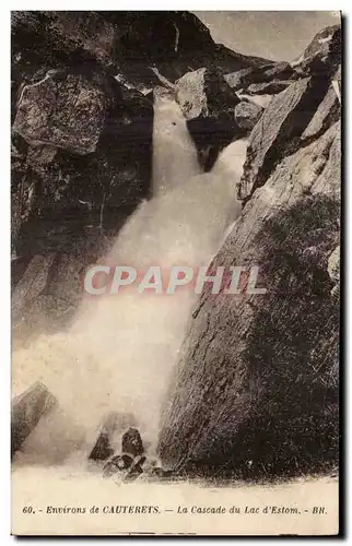 Environs de CAuterets Ansichtskarte AK Cascade du Lac d&#39Estom