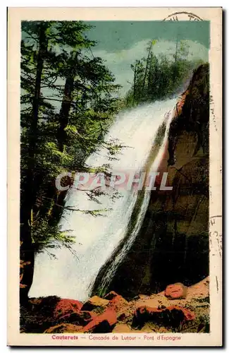 CAuterets Ansichtskarte AK Cascade de Lutour Pont d&#39Espagne