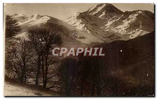 Cartes postales Pyrenees Le massif du Pic du midi en hiver