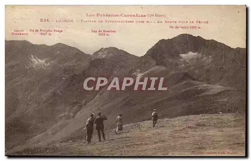 Cartes postales Luchon Plateau de Superbagneres En route pour le Cecire