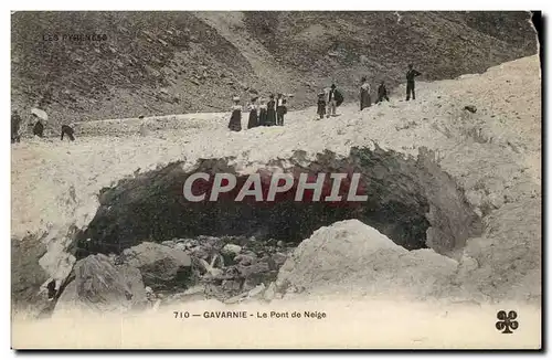 Cartes postales Gavarnie Le pont de neige