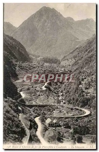 Cartes postales Route et chemin de fer de Pierrefitte a Cauterets Le limacon