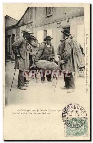 Cartes postales Creye vous que j&#39ai vole Mouton Paysans Folklore TOP