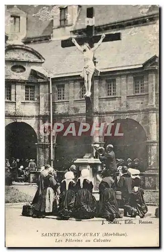 Saint Anne d&#39Auvray Cartes postales Les pelerins au calvaire