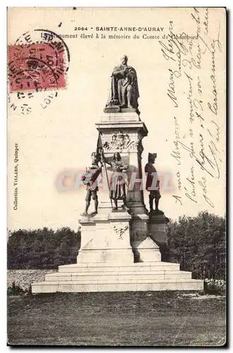 Saint Anne d&#39Auvray Ansichtskarte AK Monument eleve a la memoire du comte de Chambord