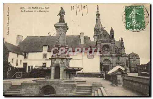 Saint Anne d'Auvray Cartes postales La fontaine et la basilique