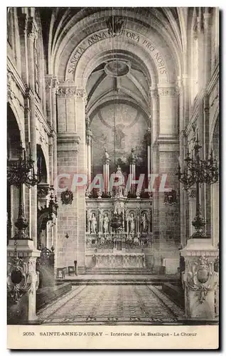 Saint Anne d&#39Auvray Ansichtskarte AK Interieur de la basilique Le choeur