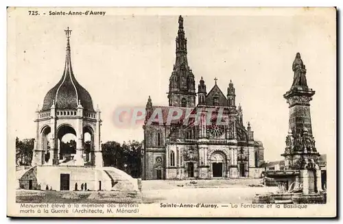 Saint Anne d&#39Auvray Cartes postales La fontaine et la basilique