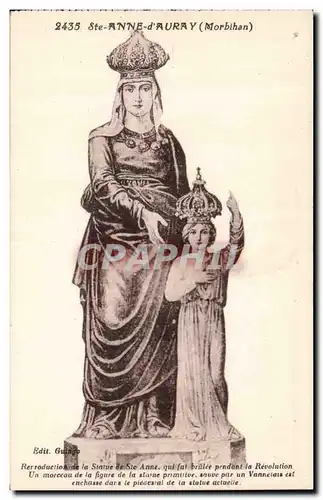 Saint Anne d'Auvray Cartes postales Reproduction de la statue Ste anne