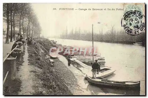 Pontoise Cartes postales Garage de bateaux et ILe du Pothus