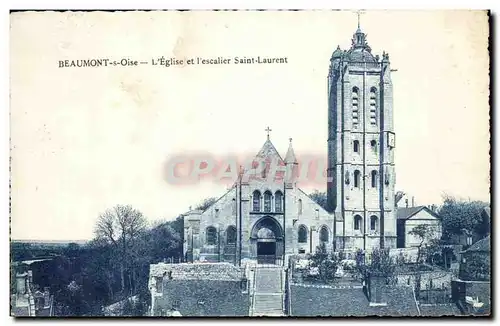 Beaumont Cartes postales L&#39eglise et l&#39escalier Saint Laurent
