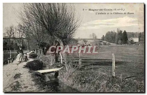 Magny en Vexin Cartes postales L'aubette et le chateau de Boves