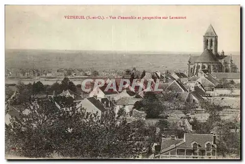 VEtheuil Cartes postales Vue d&#39ensemble et perspective sur Lavacourt