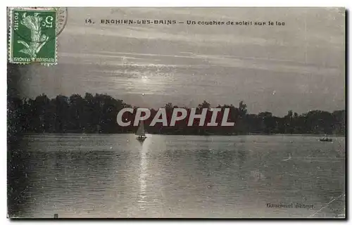 Enghien les Bains Cartes postales Un coucher de soleil sur le lac