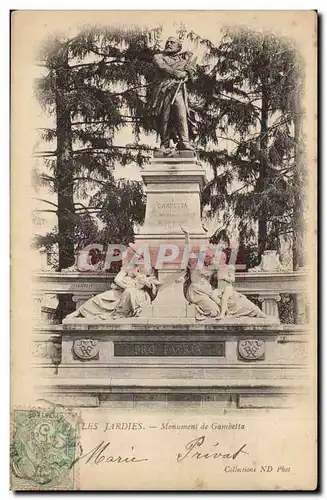 Les Jardies Ansichtskarte AK Monument de Gambetta