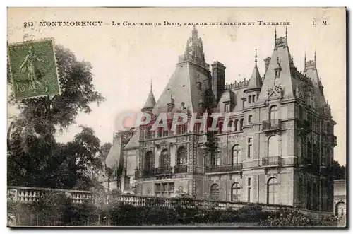 Montmorency Cartes postales Le chateau de Dino Facade interieure et terrasse
