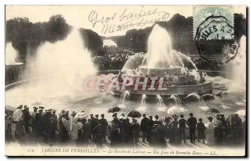 Jardins de Versailles Cartes postales Le bassin de Latone Un jour de grandes eaux