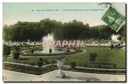 Versailles Ansichtskarte AK Les parterres le jour des Grandes eaux