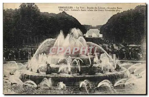 Versailles Cartes postales Le parc Bassin de Latone Grandes eaux