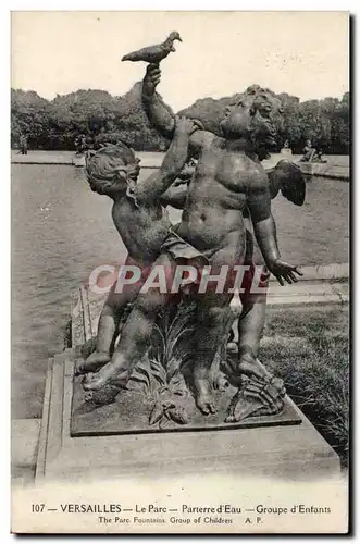 Versailles Ansichtskarte AK Le parc Parterre d&#39eau Groupe d&#39enfants