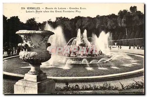 Versailles Cartes postales Bassin de Latone Grandes eaux