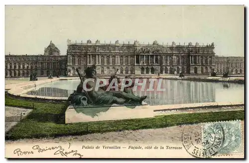 Versailles Cartes postales Palais Facade cote de la terrasse