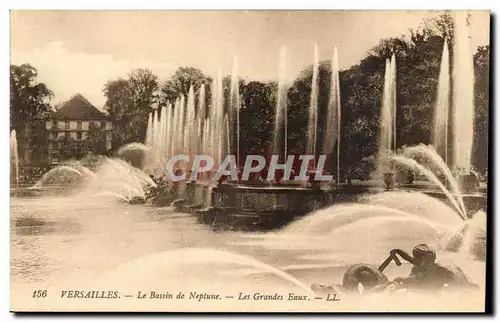 Versailles Cartes postales Le bassin de Neptune Les grandes eaux