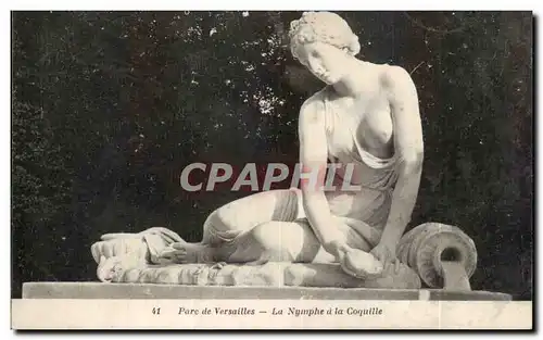 Versailles Cartes postales Parc La nymphe a la coquille