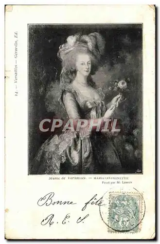 Musee de Versailles Cartes postales Marie Antoinette