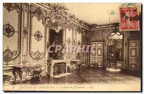 Chateau de Versailles Cartes postales Le salon de la pendule