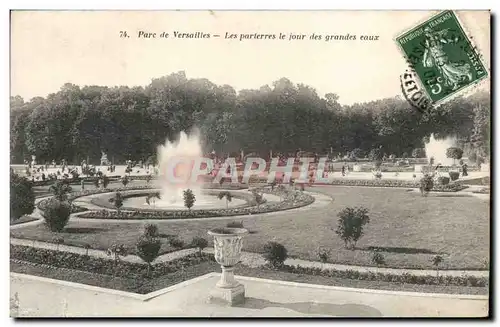 Parc de Versailles Cartes postales Les parterres le jour des grandes eaux