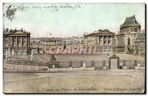 Versailles Cartes postales facade du palais