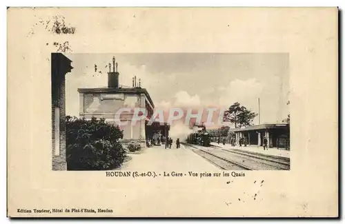 Houdan Cartes postales La gare Vue prise sur les quais TOP
