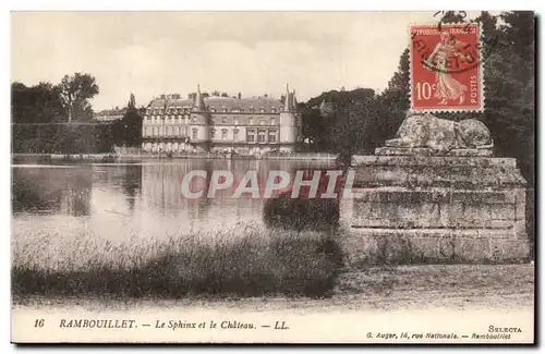 Rambouillet Ansichtskarte AK Le sphinx et le chateau